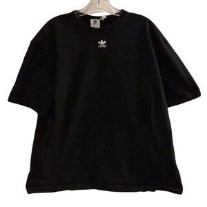 Adidas Originals Men’s Black Tee Size M Crew Neck Solid Logo